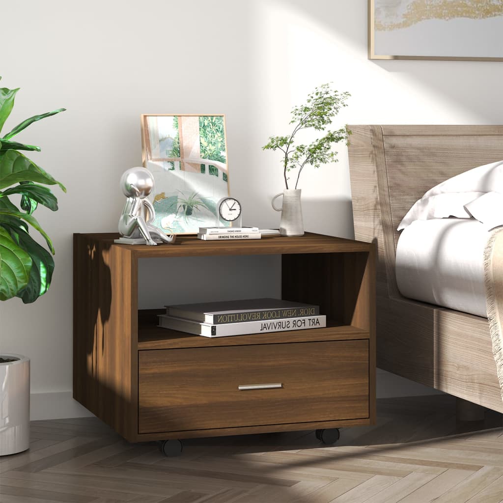 Table basse chêne marron 55x55x40 cm bois d’ingénierie - Tables basses