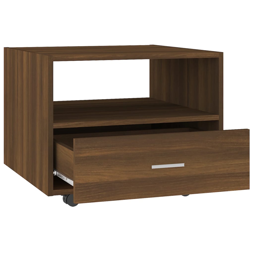 Table basse chêne marron 55x55x40 cm bois d’ingénierie - Tables basses
