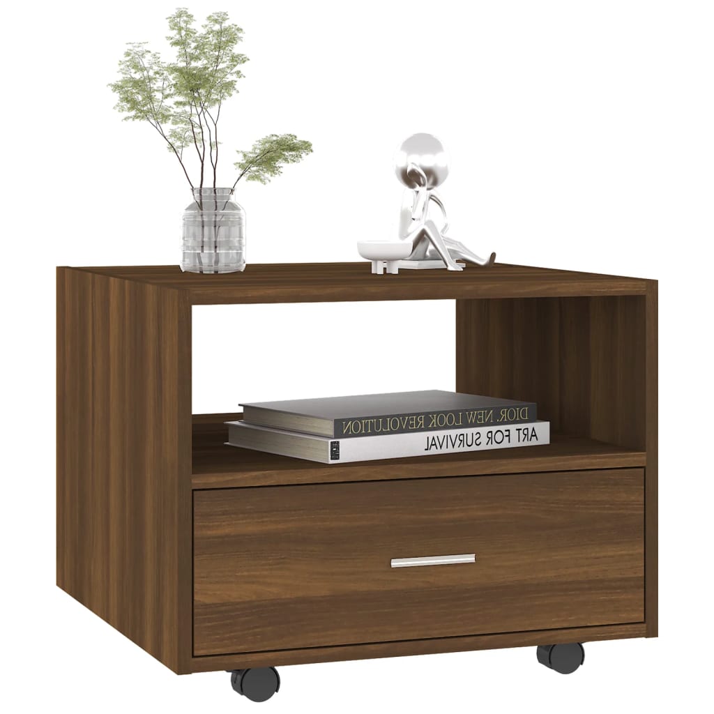 Table basse chêne marron 55x55x40 cm bois d’ingénierie - Tables basses