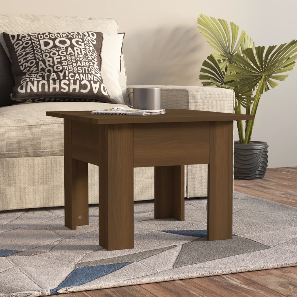 Table basse chêne marron 55x55x42 cm bois d’ingénierie - Tables basses