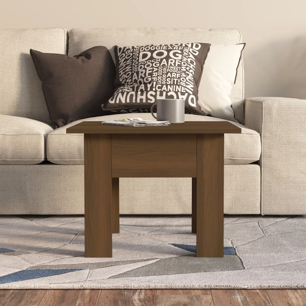 Table basse chêne marron 55x55x42 cm bois d’ingénierie - Tables basses