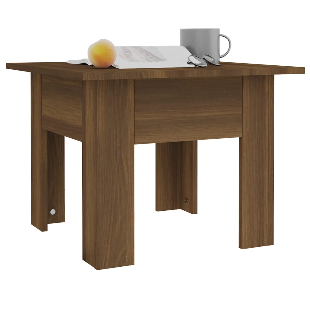 Table basse chêne marron 55x55x42 cm bois d’ingénierie - Tables basses