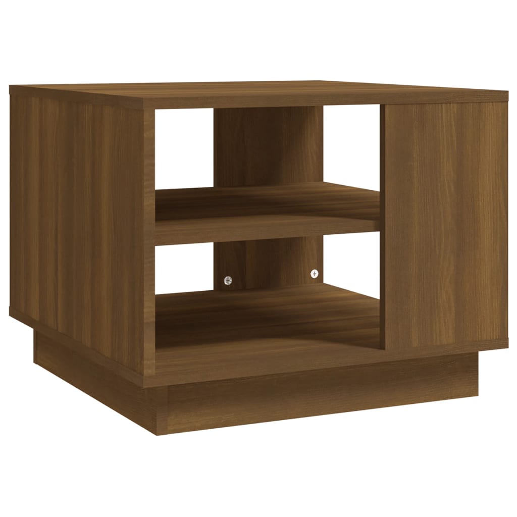 Table basse chêne marron 55x55x43 cm bois d’ingénierie - Tables basses