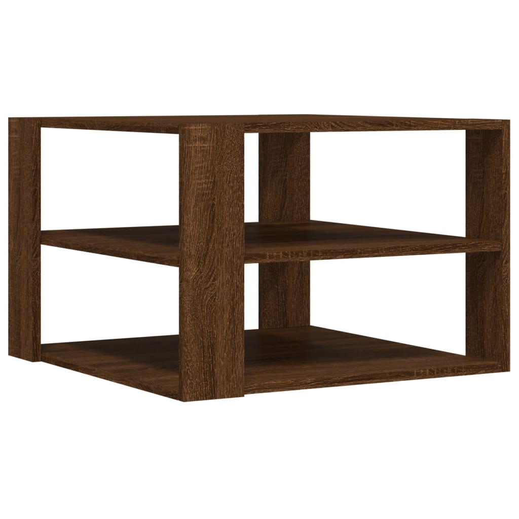 Table basse chêne marron 59,5x59,5x40 cm bois d’ingénierie - Tables basses