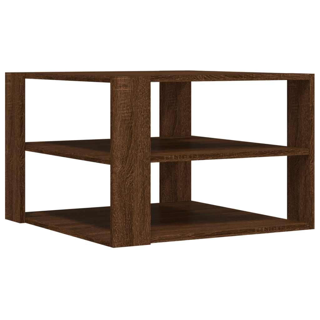 Table basse chêne marron 59,5x59,5x40 cm bois d’ingénierie - Tables basses