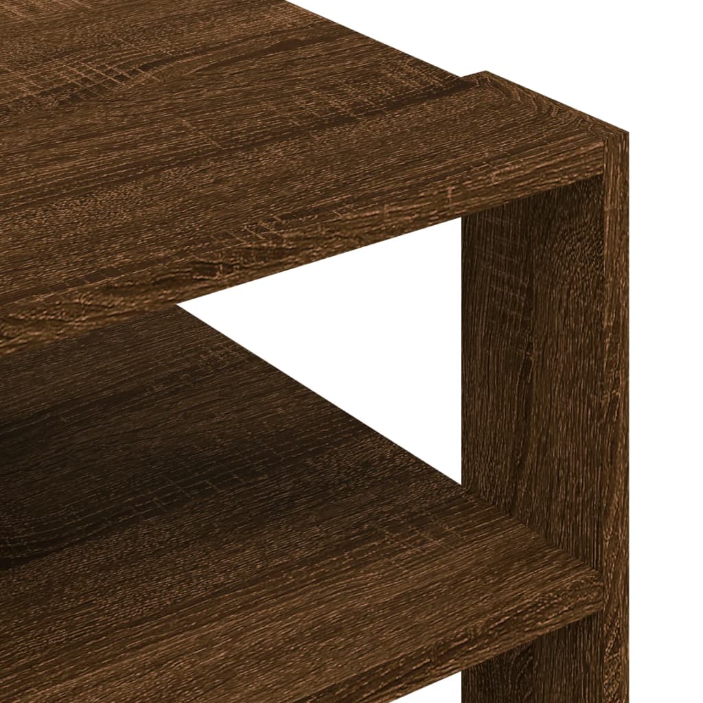 Table basse chêne marron 59,5x59,5x40 cm bois d’ingénierie - Tables basses