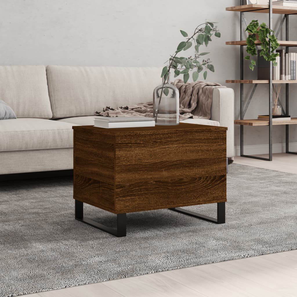 Table basse Chêne marron 60x44,5x45 cm Bois d’ingénierie - Tables basses