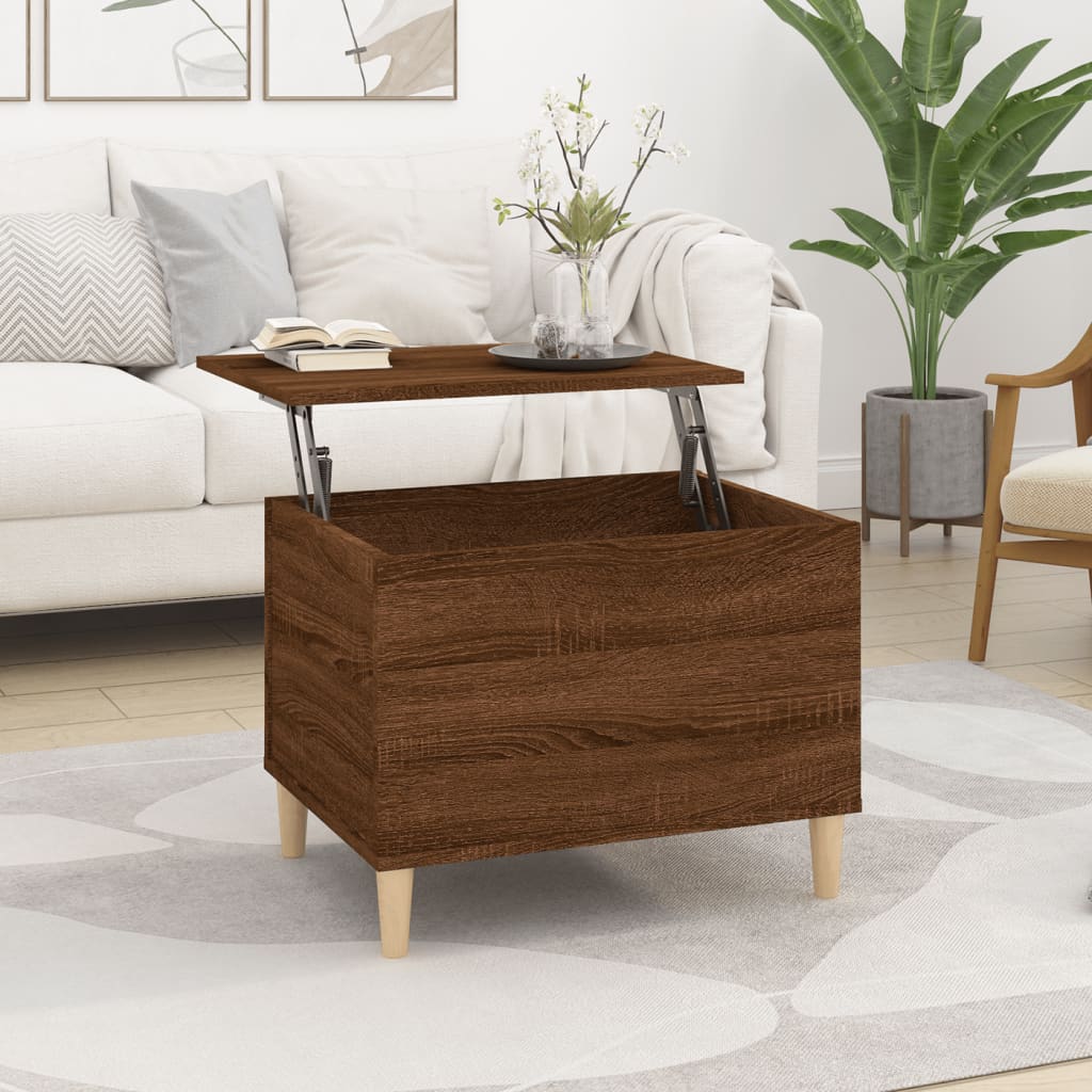Table basse Chêne marron 60x44,5x45 cm Bois d’ingénierie - Tables basses