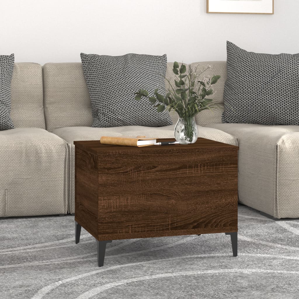 Table basse Chêne marron 60x44,5x45 cm Bois d’ingénierie - Tables basses