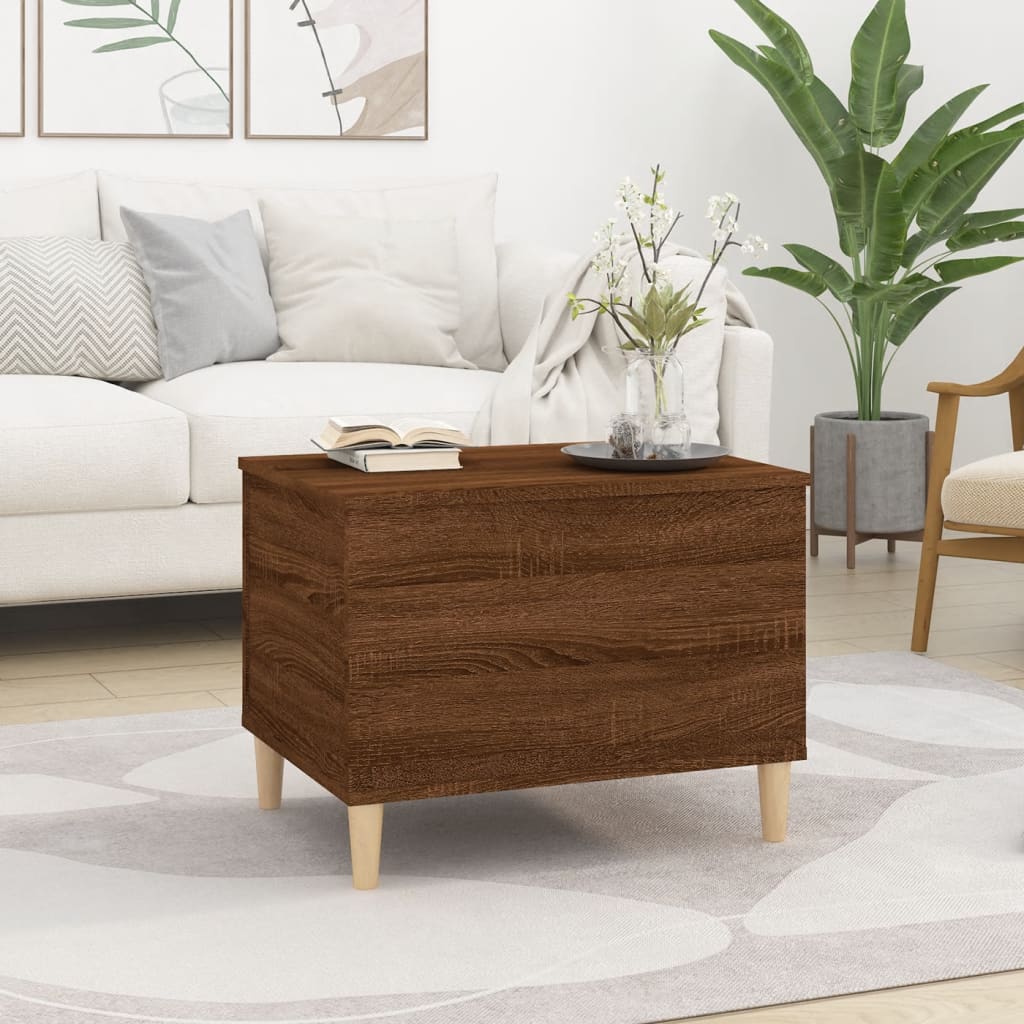 Table basse Chêne marron 60x44,5x45 cm Bois d’ingénierie - Tables basses