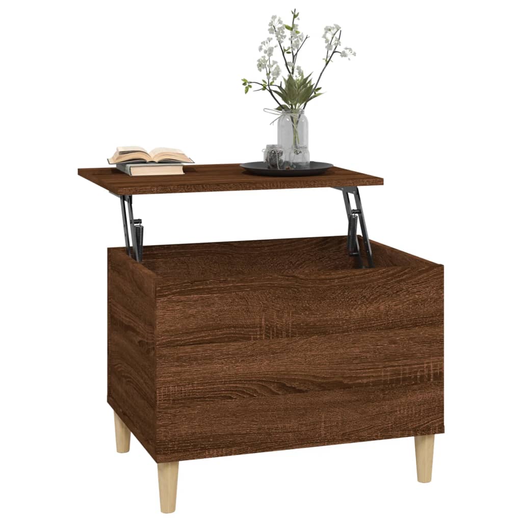 Table basse Chêne marron 60x44,5x45 cm Bois d’ingénierie - Tables basses