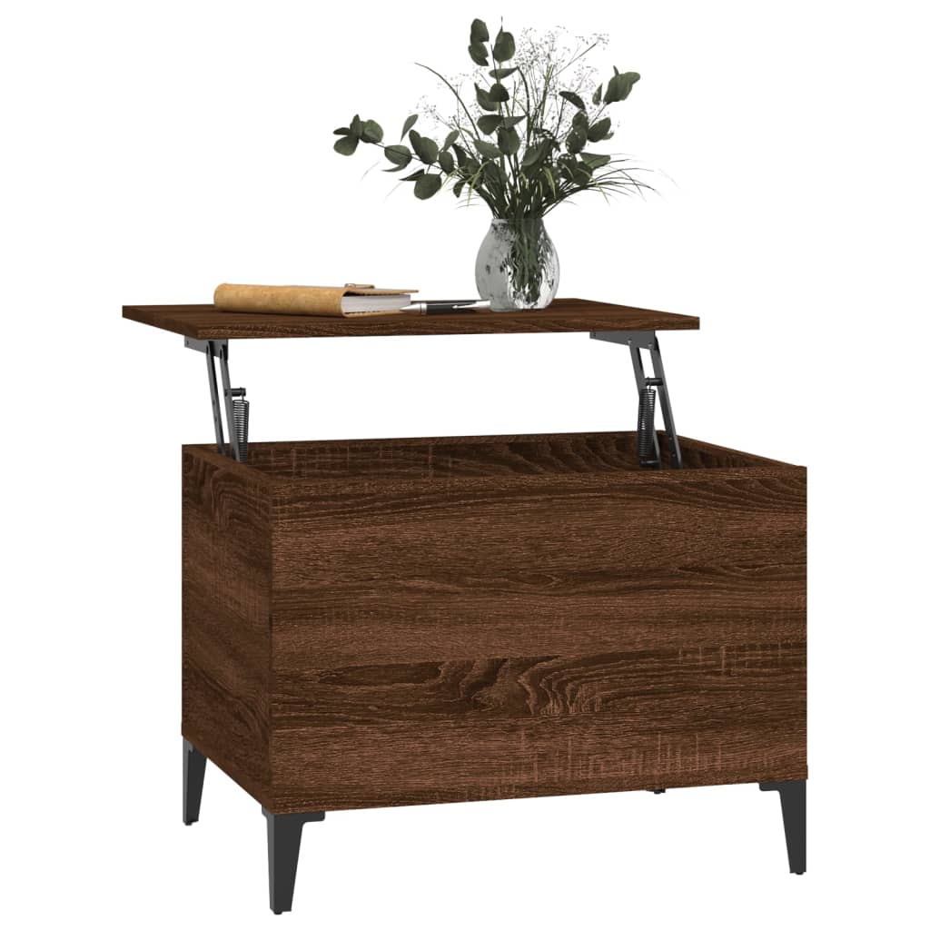 Table basse Chêne marron 60x44,5x45 cm Bois d’ingénierie - Tables basses