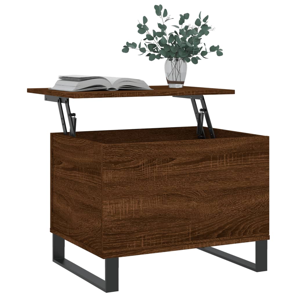 Table basse Chêne marron 60x44,5x45 cm Bois d’ingénierie - Tables basses
