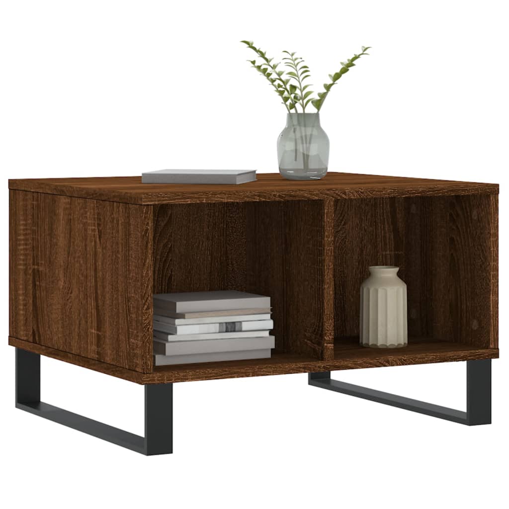 Table basse Chêne marron 60x50x36,5 cm Bois d’ingénierie - Tables basses