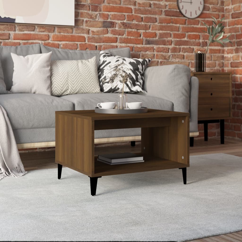Table basse Chêne marron 60x50x40 cm Bois d’ingénierie - Tables basses
