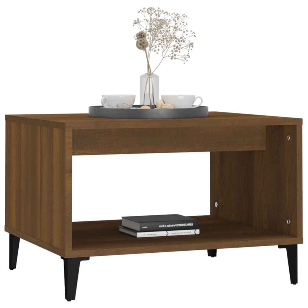 Table basse Chêne marron 60x50x40 cm Bois d’ingénierie - Tables basses
