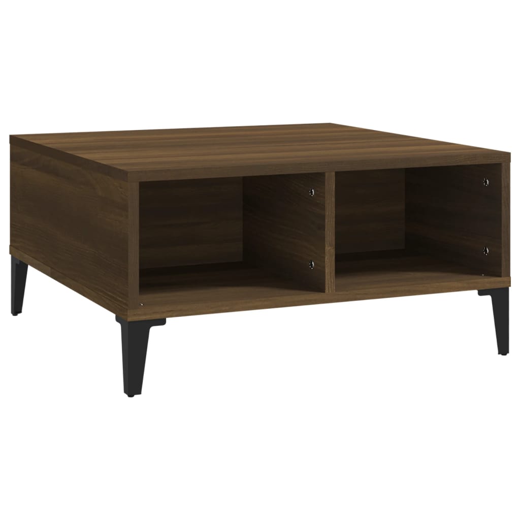 Table basse chêne marron 60x60x30 cm bois d’ingénierie - Tables basses