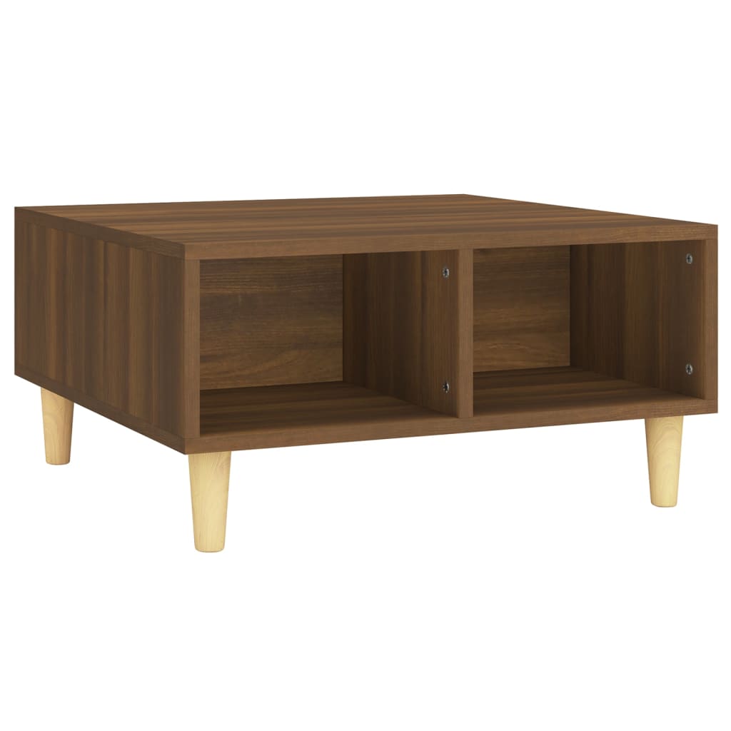 Table basse chêne marron 60x60x30 cm bois d’ingénierie - Tables basses