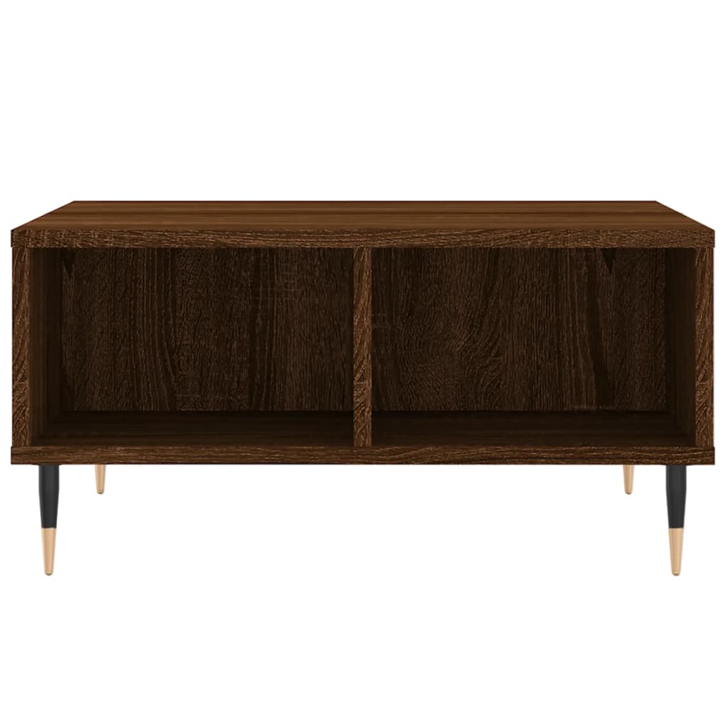 Table basse chêne marron 60x60x30 cm bois d’ingénierie - Tables basses