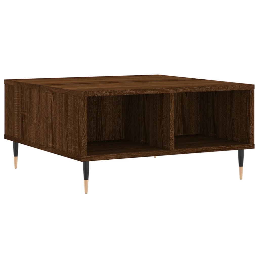 Table basse chêne marron 60x60x30 cm bois d’ingénierie - Tables basses