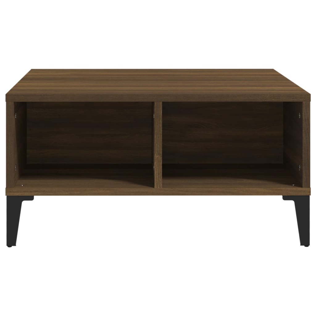 Table basse chêne marron 60x60x30 cm bois d’ingénierie - Tables basses