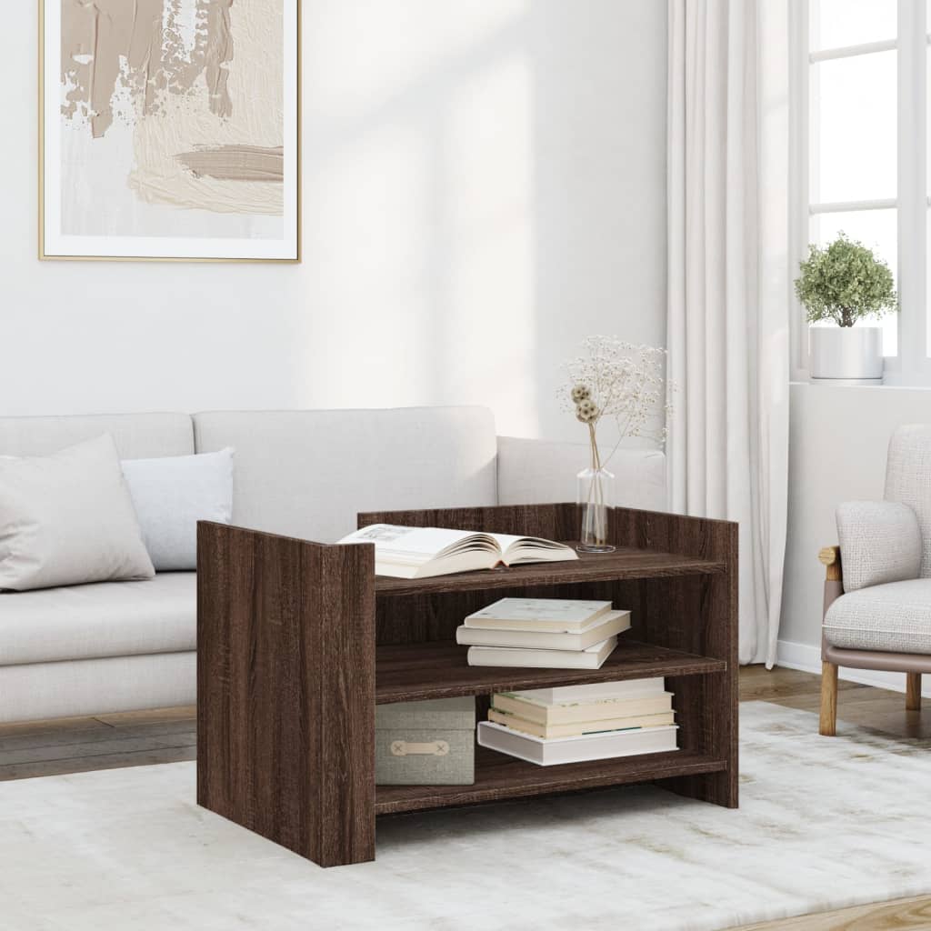 Table basse chêne marron 80x50x50 cm Bois d’ingénierie - Tables basses
