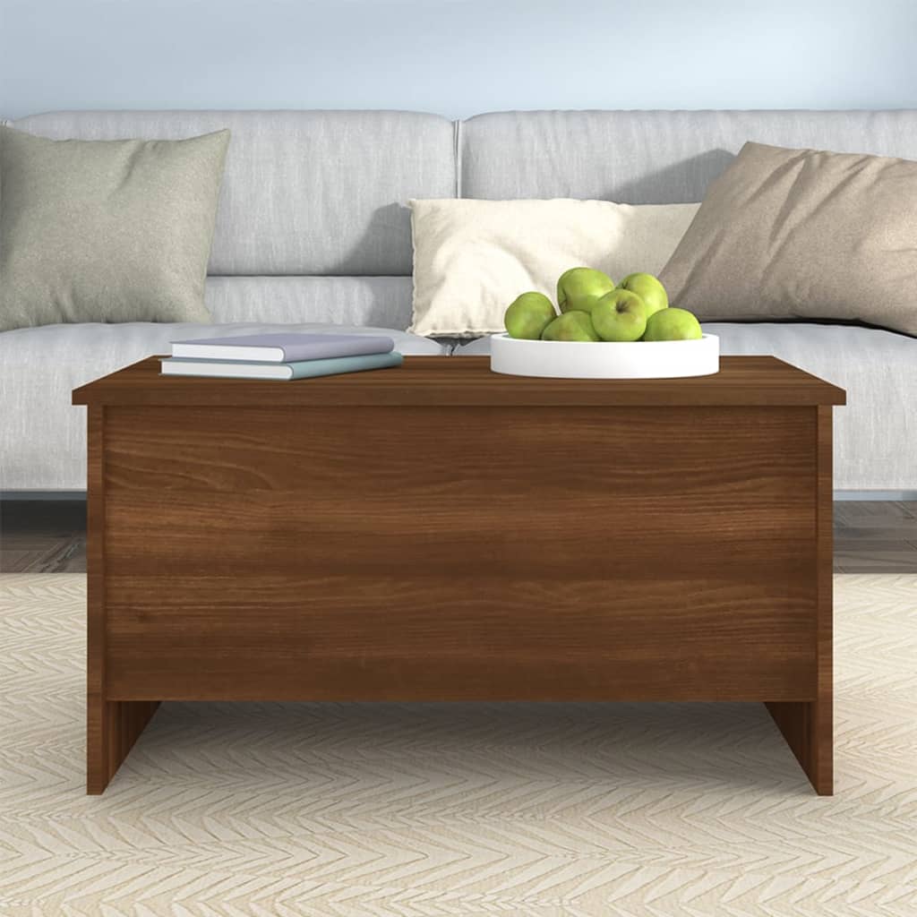 Table basse Chêne marron 80x55,5x41,5 cm Bois d’ingénierie - Tables basses