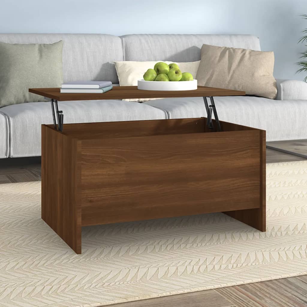 Table basse Chêne marron 80x55,5x41,5 cm Bois d’ingénierie - Tables basses