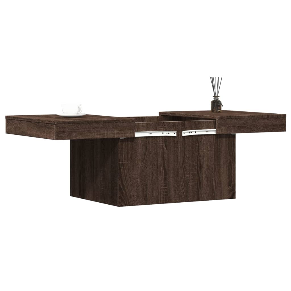 Table basse chêne marron 80x55x40 cm bois d’ingénierie - Tables basses