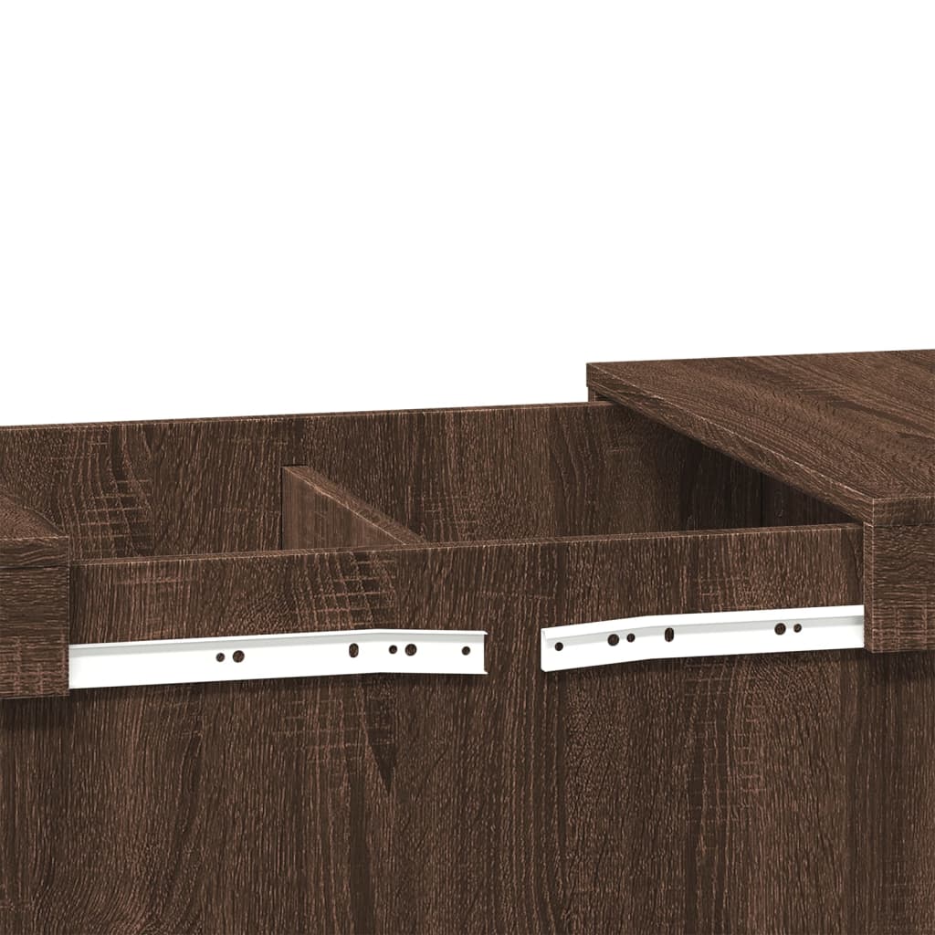 Table basse chêne marron 80x55x40 cm bois d’ingénierie - Tables basses