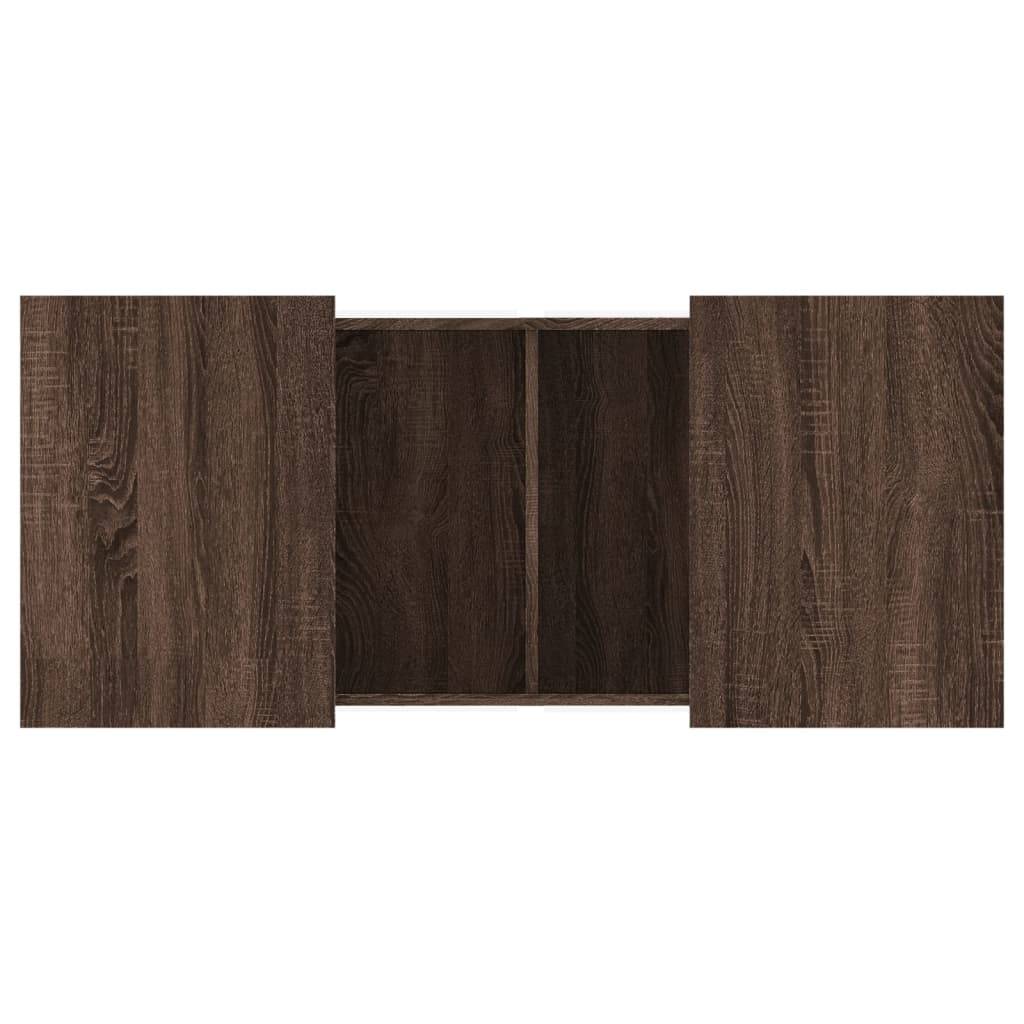 Table basse chêne marron 80x55x40 cm bois d’ingénierie - Tables basses