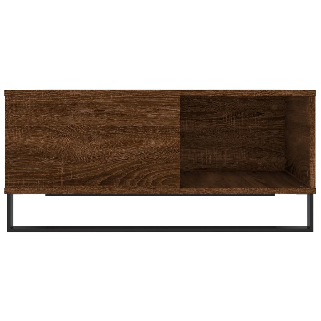 Table basse chêne marron 80x80x36,5 cm bois d’ingénierie - Tables basses