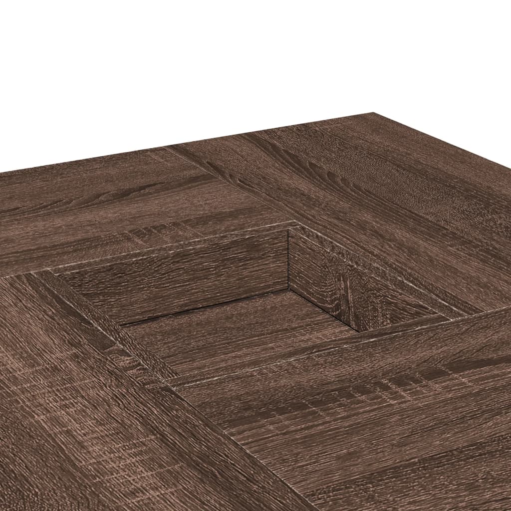 Table basse chêne marron 80x80x40 cm bois d’ingénierie - Tables basses