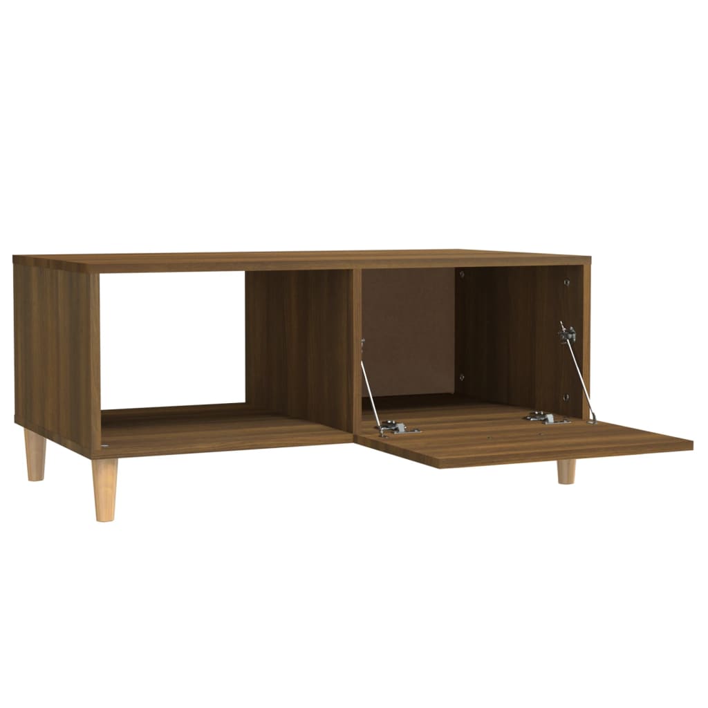 Table basse chêne marron 89,5x50x40 cm bois d’ingénierie - Tables basses