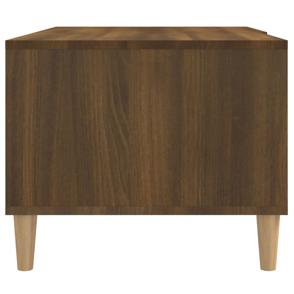Table basse chêne marron 89,5x50x40 cm bois d’ingénierie - Tables basses