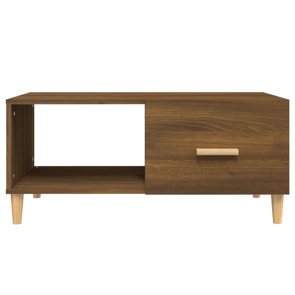Table basse chêne marron 89,5x50x40 cm bois d’ingénierie - Tables basses