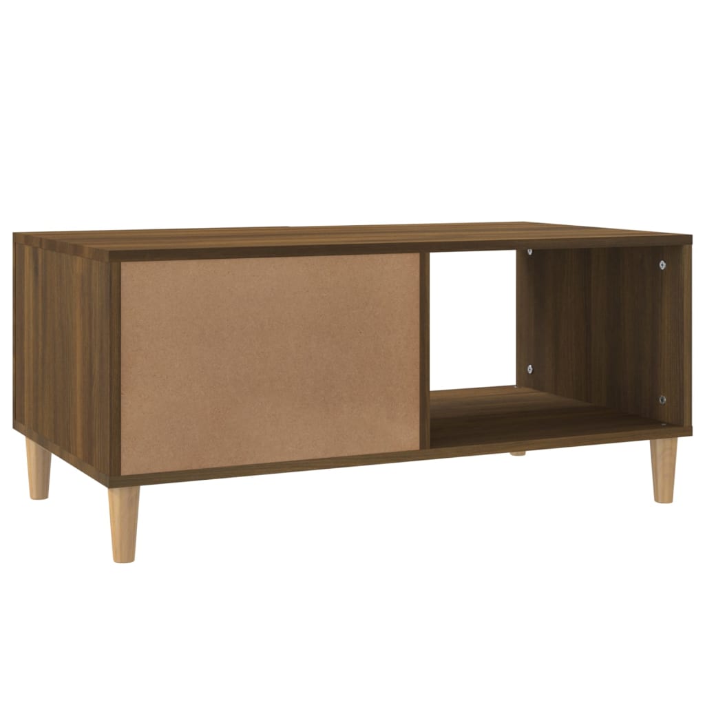 Table basse chêne marron 89,5x50x40 cm bois d’ingénierie - Tables basses
