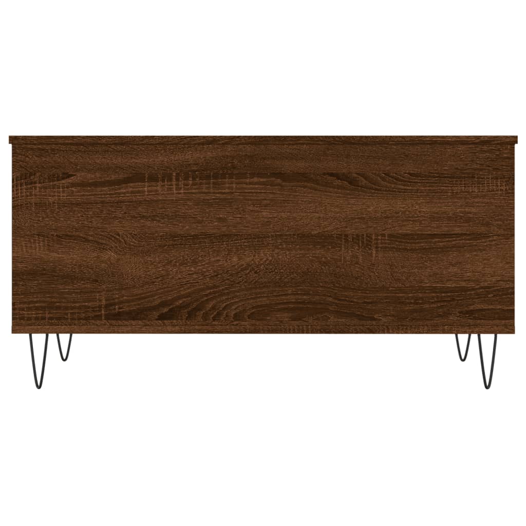 Table basse Chêne marron 90x44,5x45 cm Bois d’ingénierie - Tables basses