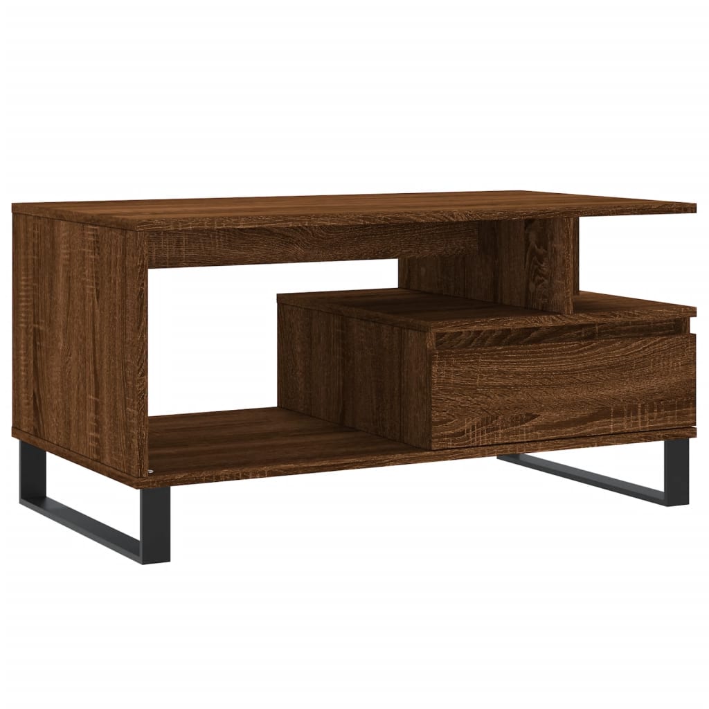 Table basse Chêne marron 90x49x45 cm Bois d’ingénierie - Tables basses