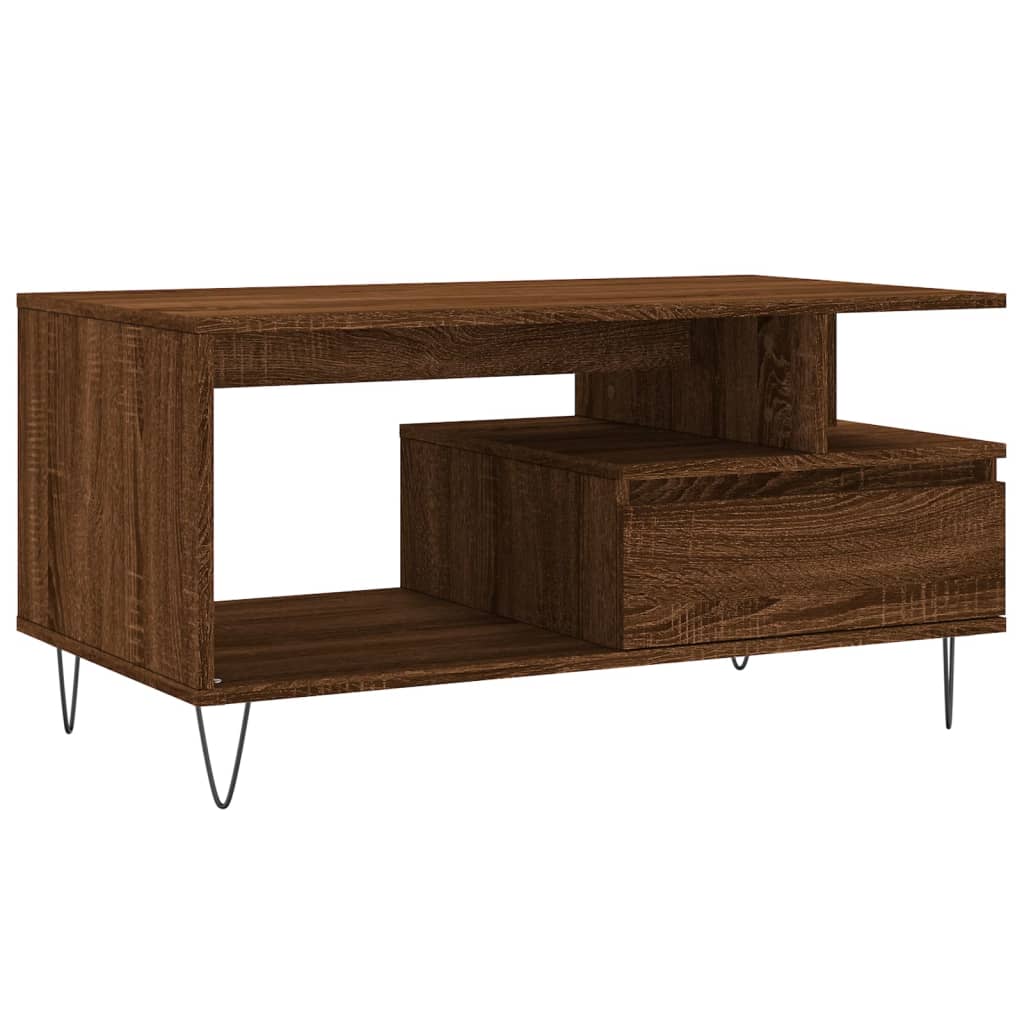 Table basse Chêne marron 90x49x45 cm Bois d’ingénierie - Tables basses