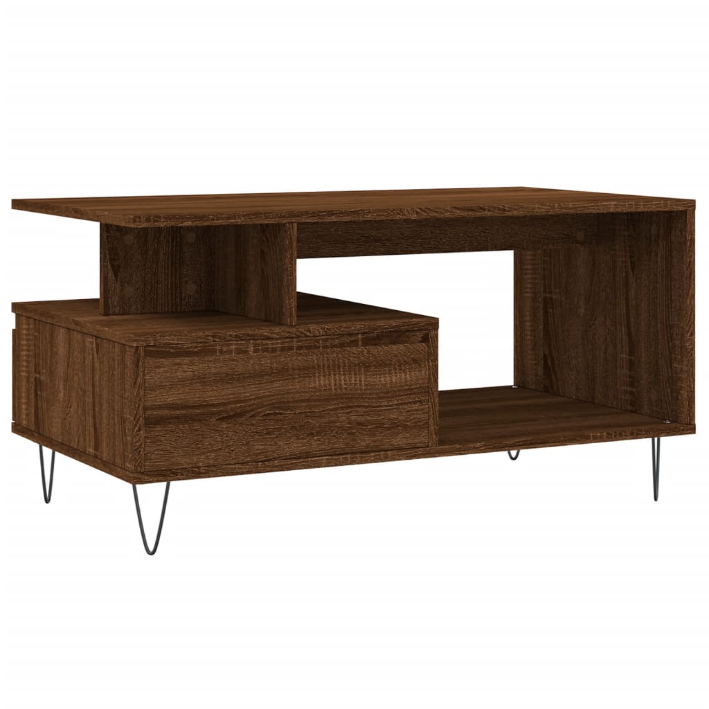 Table basse Chêne marron 90x49x45 cm Bois d’ingénierie - Tables basses
