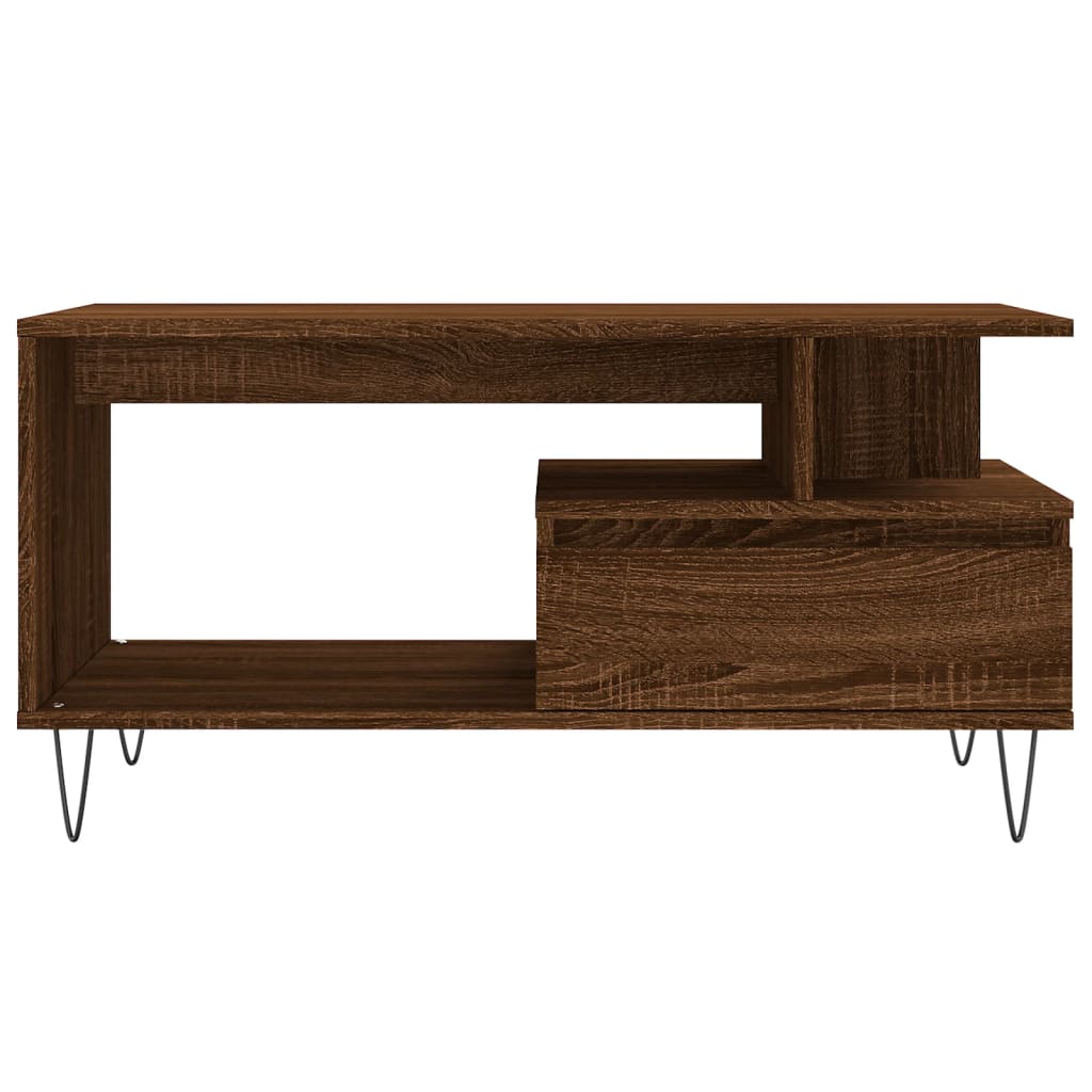 Table basse Chêne marron 90x49x45 cm Bois d’ingénierie - Tables basses