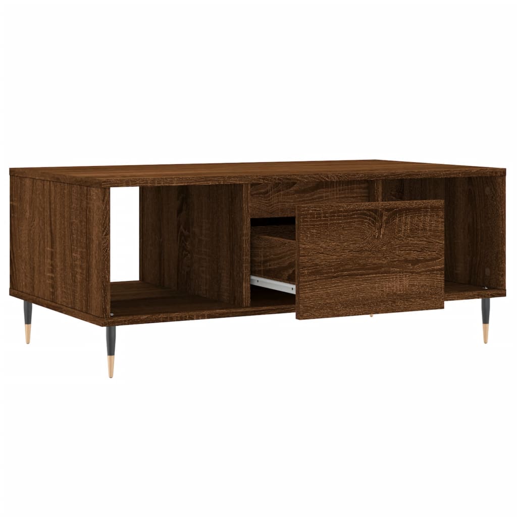 Table basse Chêne marron 90x50x36,5 cm Bois d’ingénierie - Tables basses