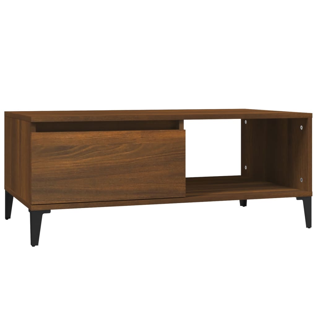 Table basse Chêne marron 90x50x36,5 cm Bois d’ingénierie - Tables basses
