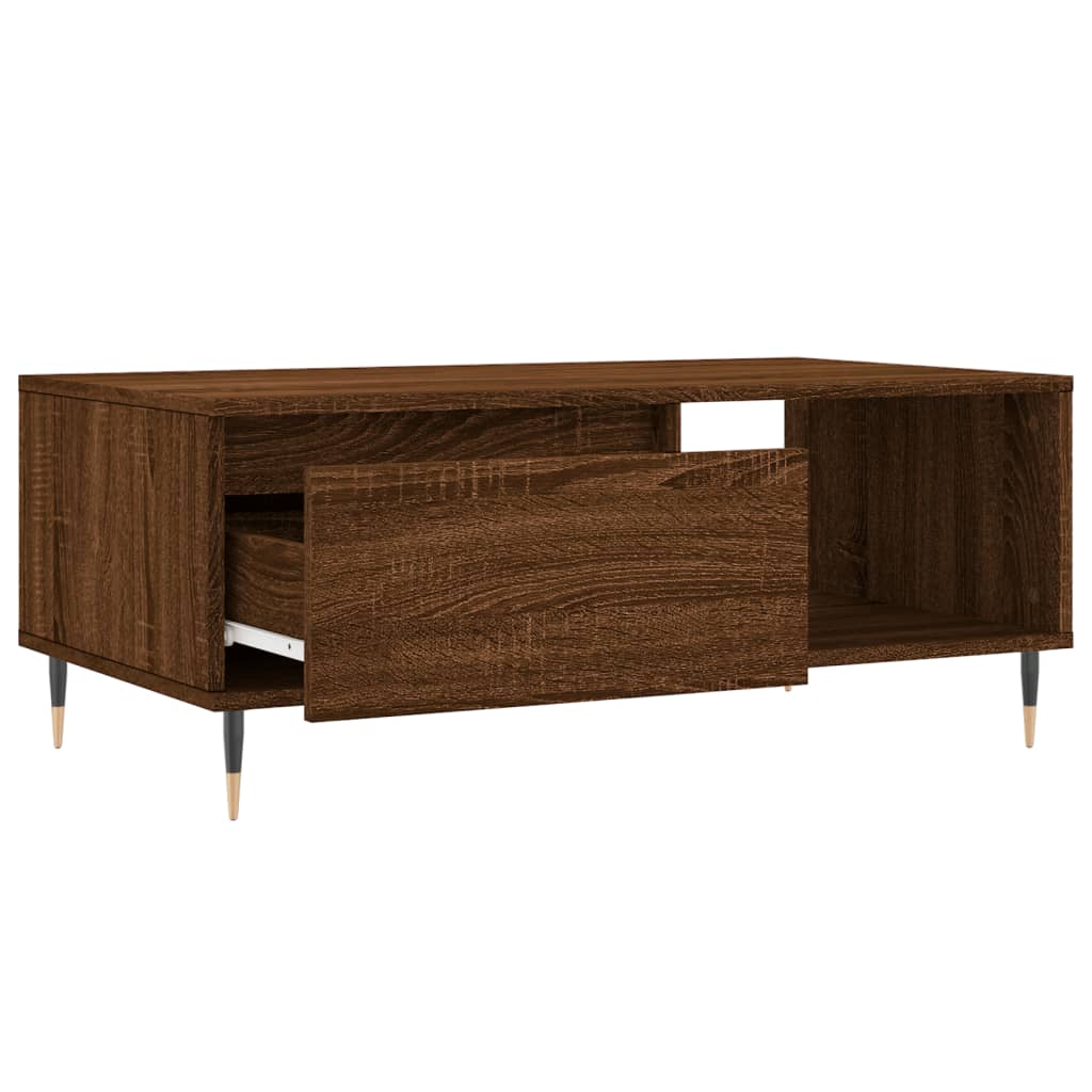 Table basse Chêne marron 90x50x36,5 cm Bois d’ingénierie - Tables basses