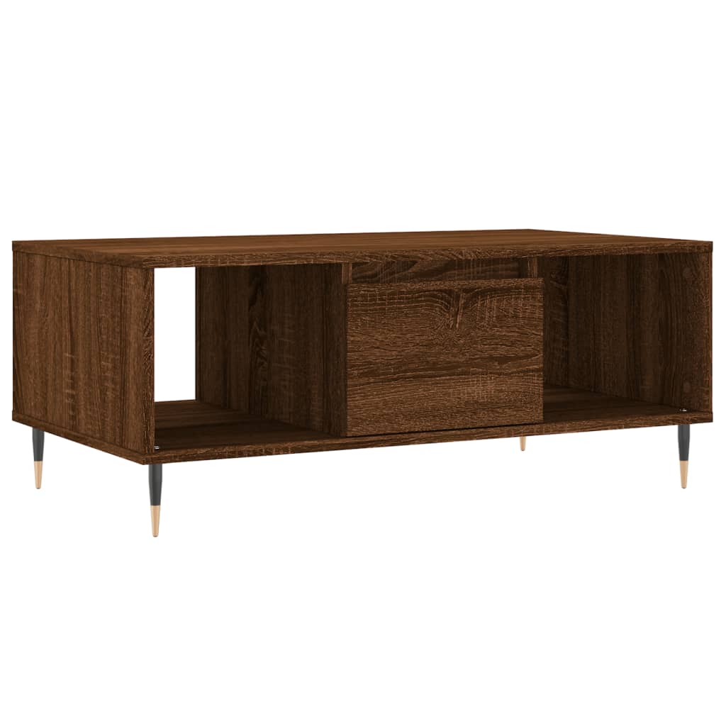 Table basse Chêne marron 90x50x36,5 cm Bois d’ingénierie - Tables basses