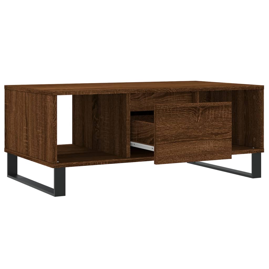 Table basse Chêne marron 90x50x36,5 cm Bois d’ingénierie - Tables basses