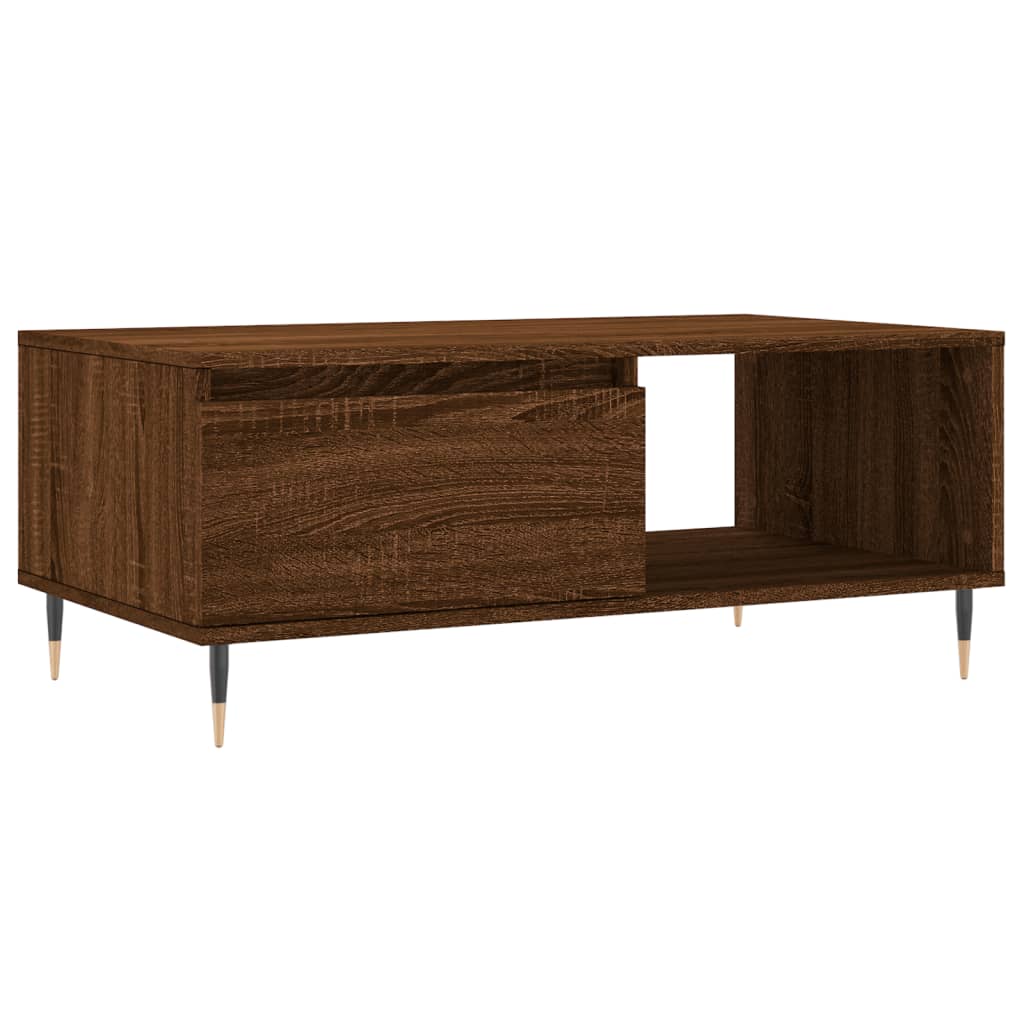 Table basse Chêne marron 90x50x36,5 cm Bois d’ingénierie - Tables basses