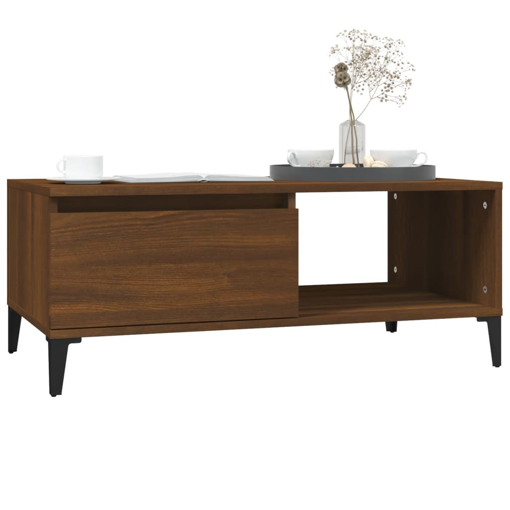 Table basse Chêne marron 90x50x36,5 cm Bois d’ingénierie - Tables basses