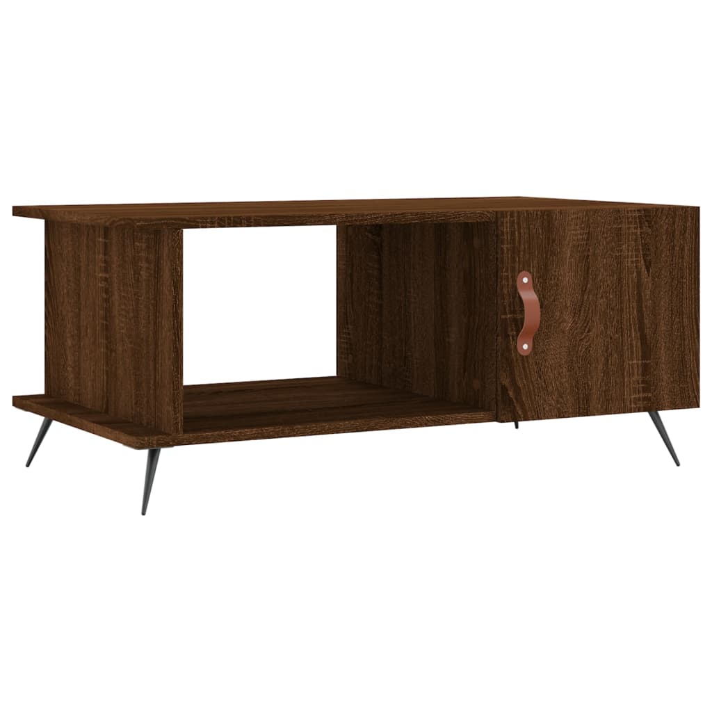 Table basse chêne marron 90x50x40 cm bois d’ingénierie - Tables basses